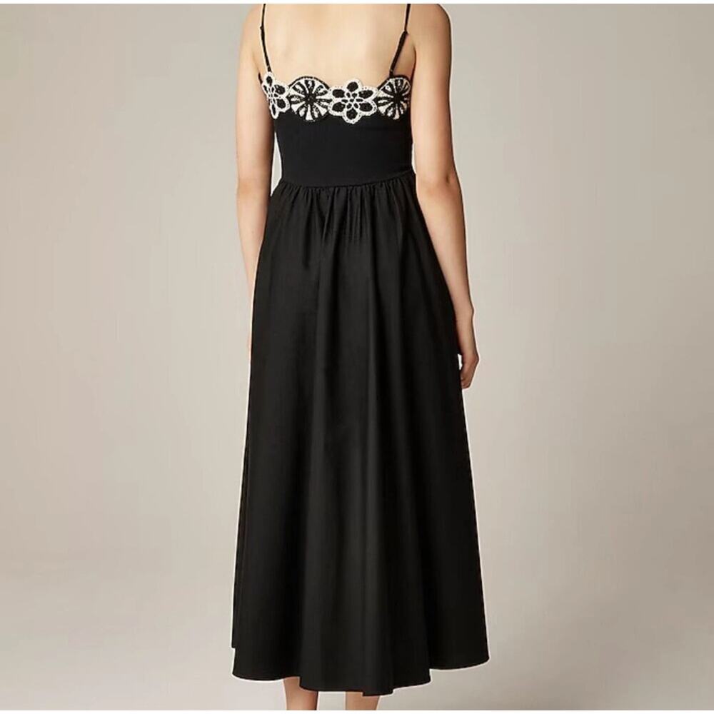 J. Crew Crochet Mixy Dress L Black Whimsigoth Boho Romantic Coquette Resortwear - Picture 2 of 11